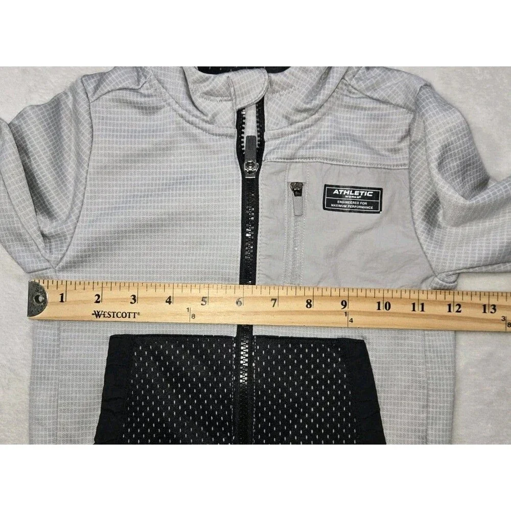 Lot Of 2 Boys Athletic Works Full Zip Hoodie Jacket Size 3T Gray Green